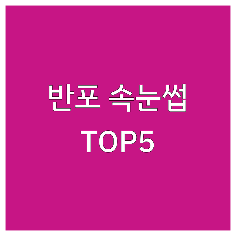 서초구 반포동에서 속눈썹 어디로 갈까? 속눈썹추천 고민 해결! | 현지인 추천 TOP5