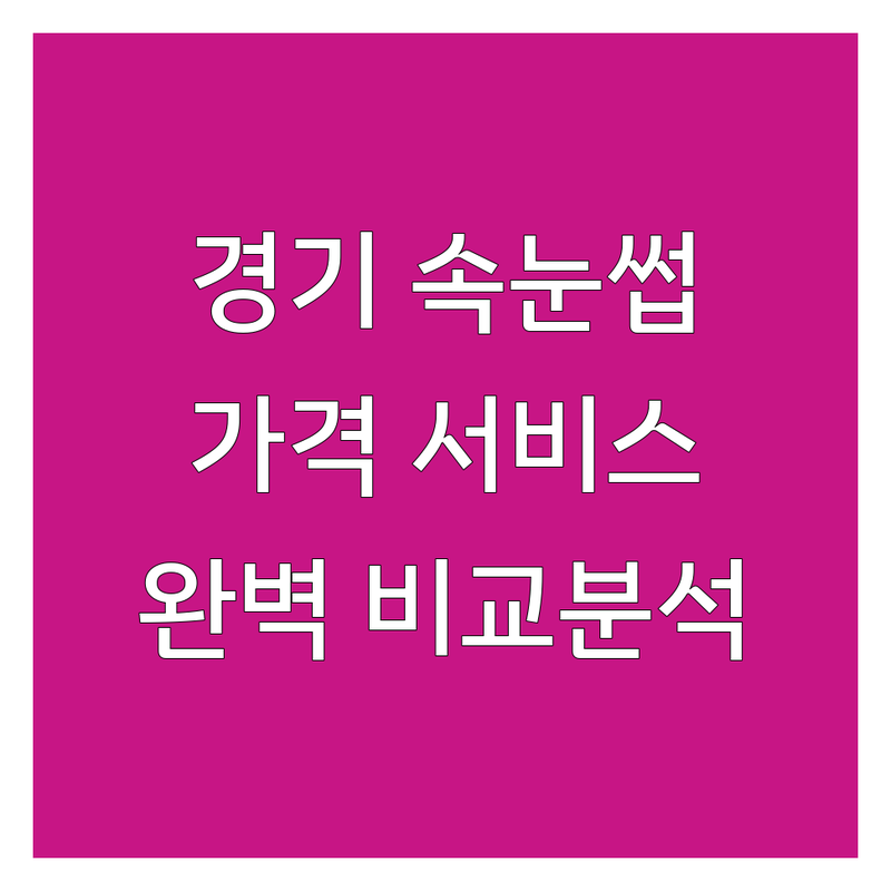 경기 지역 속눈썹시술 한눈에 비교 | 가격부터 서비스까지 완벽 분석