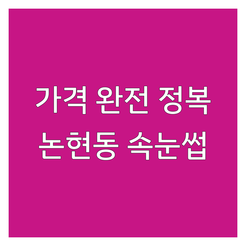 강남구 논현동 속눈썹 가격 완전 정복 | 가성비부터 프리미엄까지