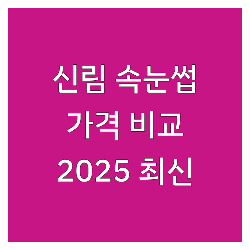 서울 관악구 신림동 속눈썹가격 한눈에 비교 | 2025년 최신 정보 총정리